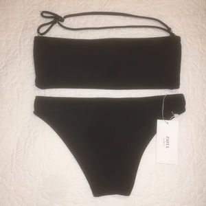Black bandeau bikini